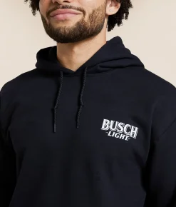 Tops | JEDCo Busch Light Spaniel Flush Hooded Sweatshirt Black