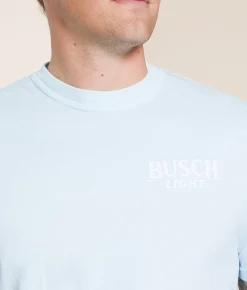 JEDCo Busch Light Spaniel Flush T-Shirt Chambray Hot