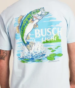 JEDCo Busch Light Spring Bass T-Shirt Chambray Pigment