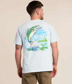 JEDCo Busch Light Spring Bass T-Shirt Chambray Pigment