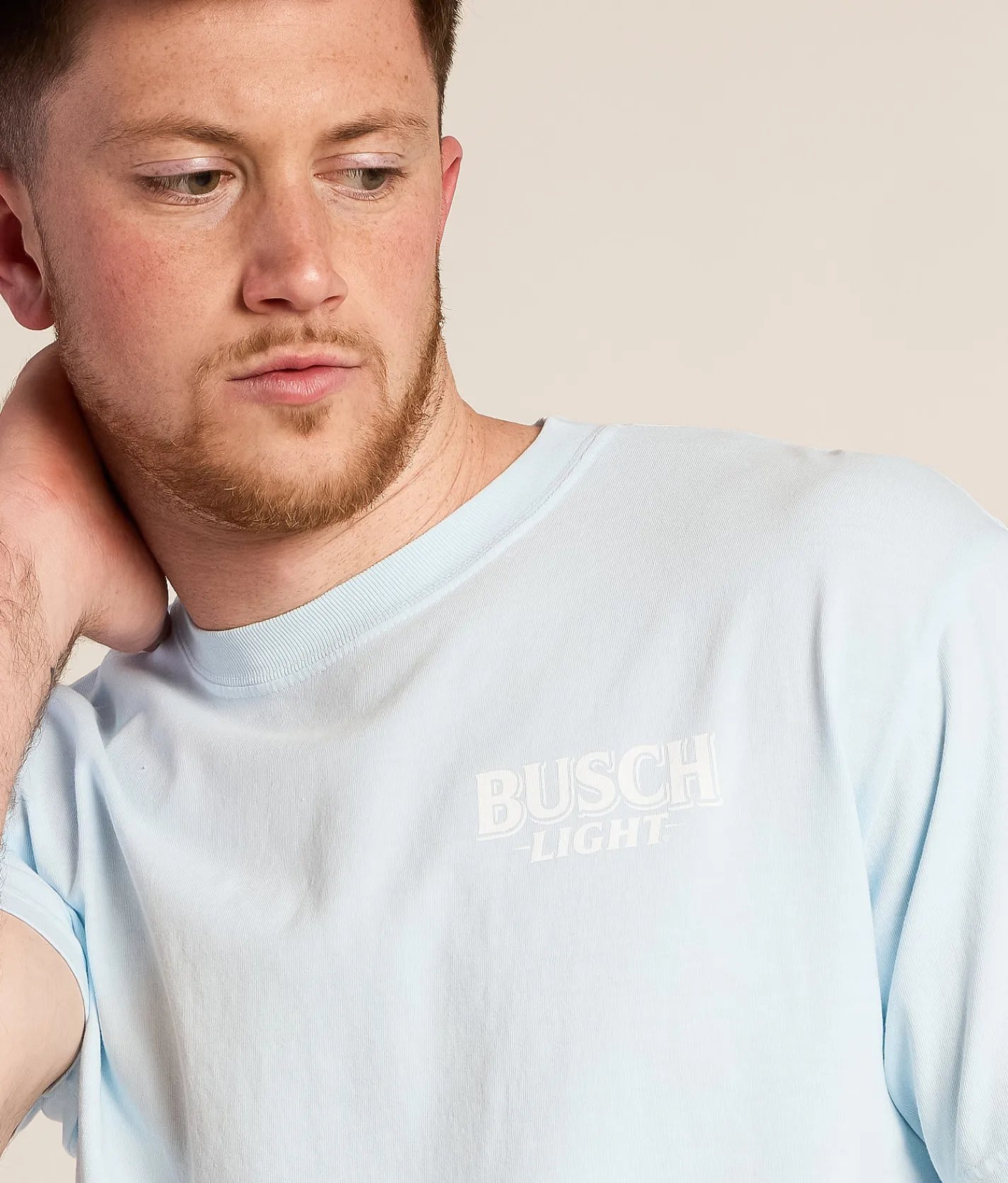 JEDCo Busch Light Spring Bass T-Shirt Chambray Pigment