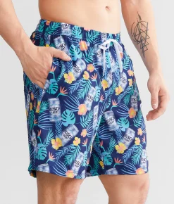 Tipsy Elves Busch Light® Stretch Swim Trunks Navy Outlet