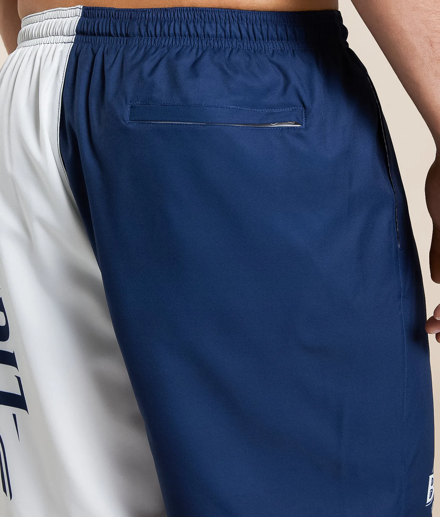 Bottoms|Swimwear | Calhoun Sportswear Busch Light Swim Trunks White