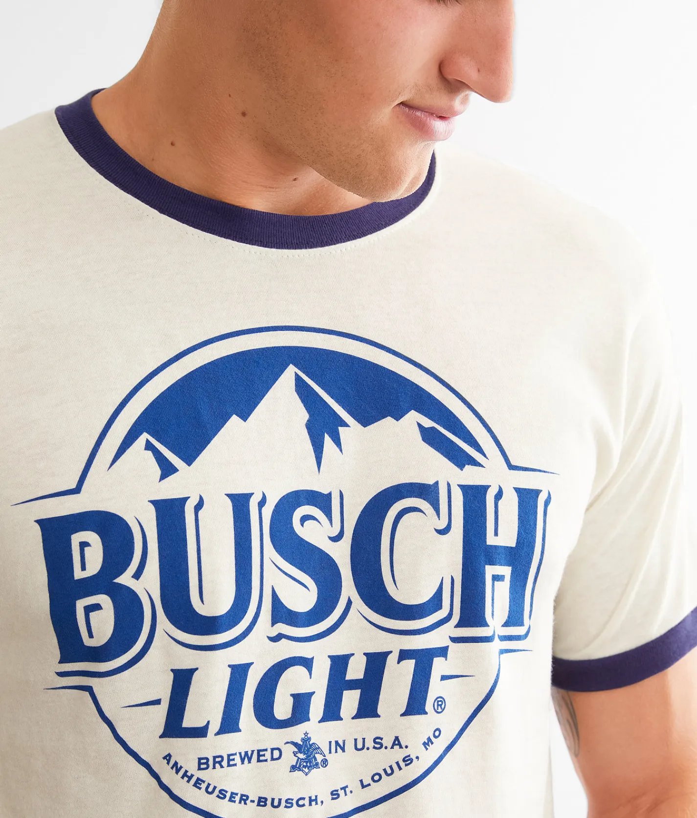 Brew City Busch Light Tone T-Shirt White Outlet