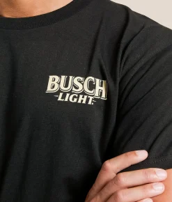 Tops|Graphic T-Shirts | JEDCo Busch Light Vintage Horse T-Shirt Black