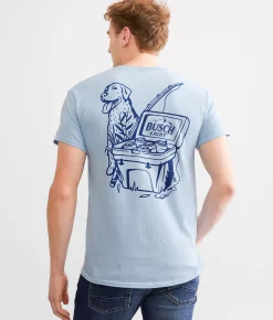 Brew City Busch Light Wildlife T-Shirt Light Blue Clearance