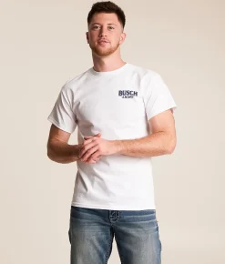 Tops|Graphic T-Shirts | JEDCo Busch On Target T-Shirt White