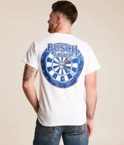Tops|Graphic T-Shirts | JEDCo Busch On Target T-Shirt White