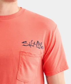 Salt Life Bushel N Beer T-Shirt Burnt Coral