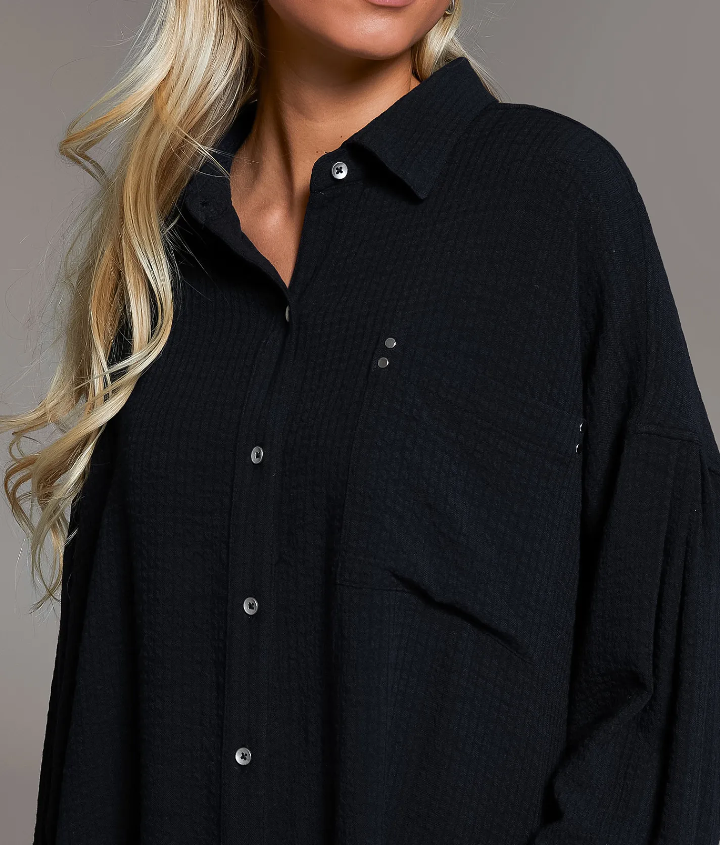 BKE Button Down Blouse White