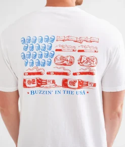 Old Row Buzzin' In The USA T-Shirt White