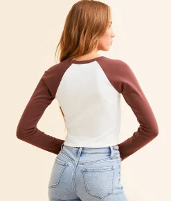 Tops | Billabong Cabana Raglan T-Shirt Choc Chip