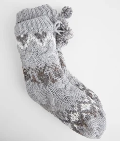 Shoes | Muk Luks Cabin Slipper Socks Med Grey Heather