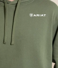 Tops | Ariat Cactus Rider Hooded Sweatshirt Surplus Green