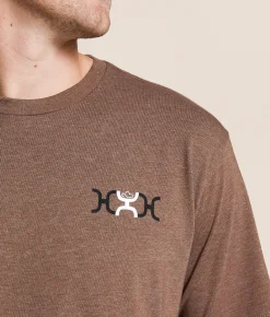 Tops|Graphic T-Shirts | Hooey Calgary T-Shirt Heather Brown