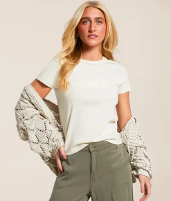 Tops | FITZ + EDDI California T-Shirt Cream