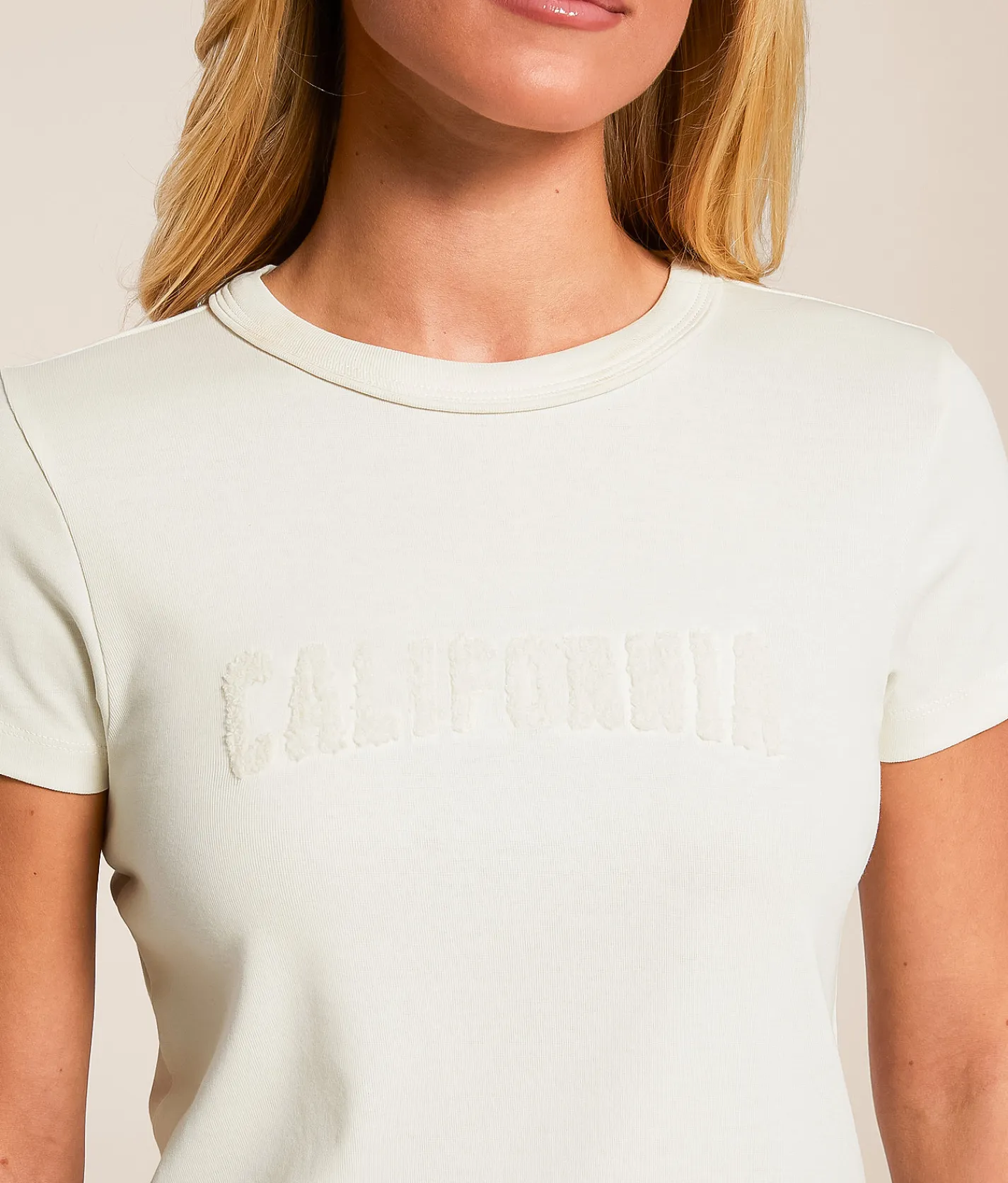 Tops | FITZ + EDDI California T-Shirt Cream