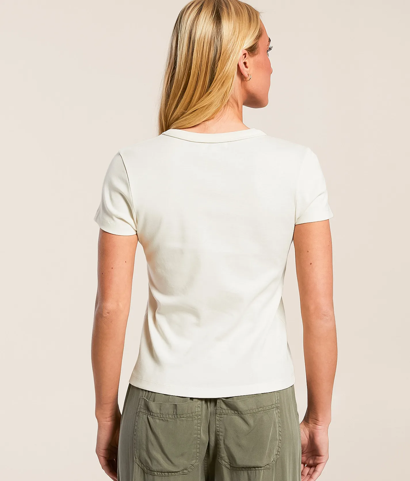 Tops | FITZ + EDDI California T-Shirt Cream
