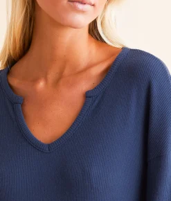 White Crow Calista Brushed Thermal Top Midnight New