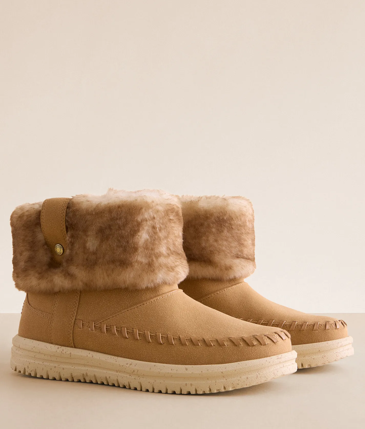 Shoes | HEYDUDE™ Camden Cuff Classic Cozy Boot Cognac