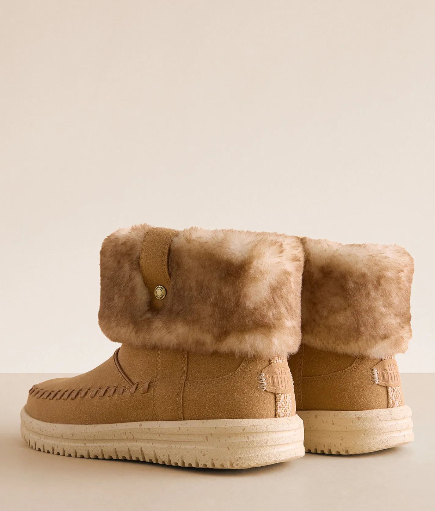Shoes | HEYDUDE™ Camden Cuff Classic Cozy Boot Cognac
