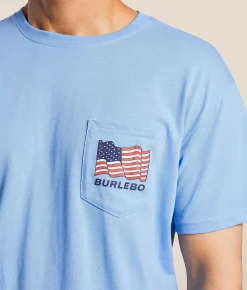 Graphic T-Shirts | BURLEBO Camo Beach Cruiser T-Shirt Periwinkle Blue