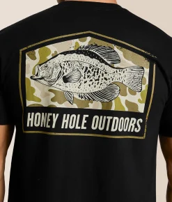 Tops|Graphic T-Shirts | Honey Hole® Camo Crappie T-Shirt Black