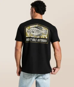 Tops|Graphic T-Shirts | Honey Hole® Camo Crappie T-Shirt Black