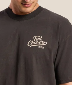 Tail Chasers Club Camo Duck T-Shirt Lamp Black Pigment Dye Hot