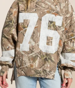 Tops | Goodie Two Sleeves 76 Oversized Pullover Camo