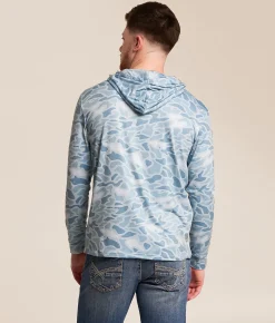 BURLEBO Camo Performance Hoodie Seaside Camo Online