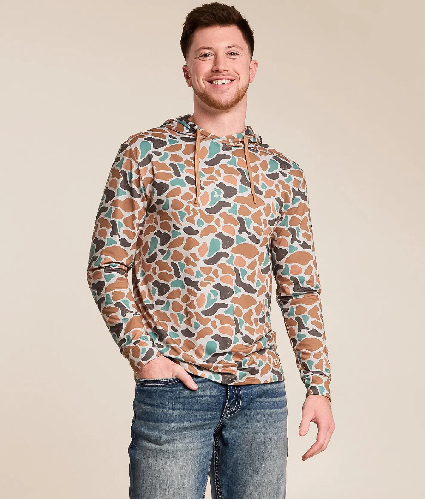 BURLEBO Camo Performance Hoodie Bayside Camo Discount