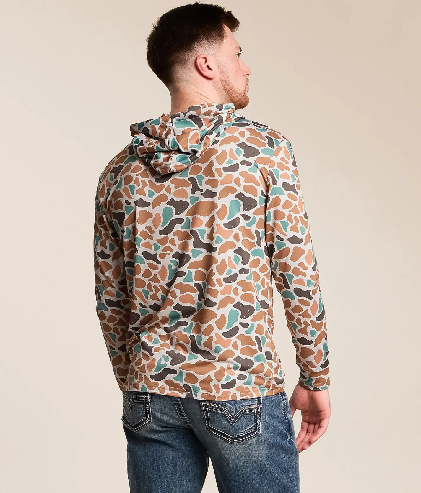BURLEBO Camo Performance Hoodie Bayside Camo Discount
