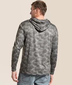BURLEBO Camo Performance Hoodie Stone Camo New