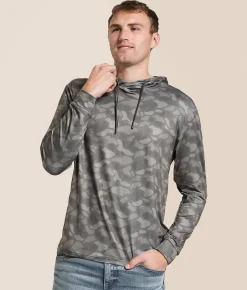 BURLEBO Camo Performance Hoodie Stone Camo New