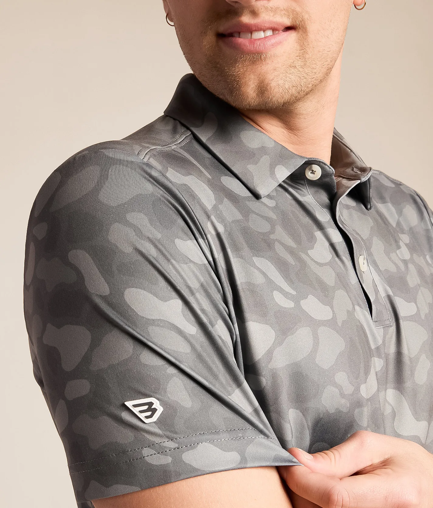 BURLEBO Camo Performance Polo Stone Camo Outlet