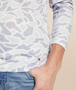 BURLEBO Camo Performance Pullover White Camo Clearance