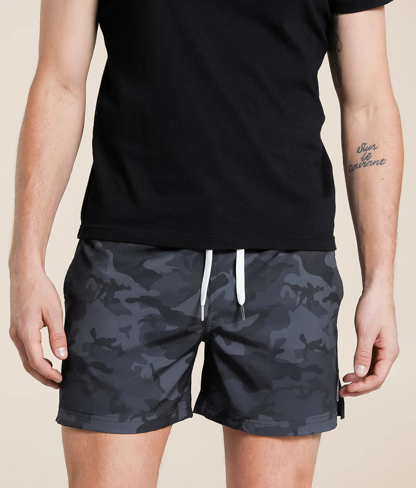 Cove Camo Performance Stretch Short Black