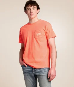 Old Row Camo Pointer T-Shirt Neon Red Orange Online