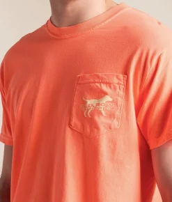 Old Row Camo Pointer T-Shirt Neon Red Orange Online