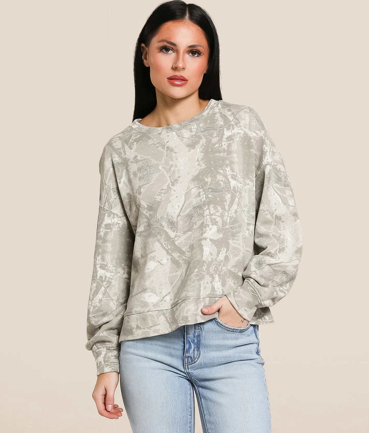 Tops|Activewear | Gilded Intent Camo Pullover Stone Tree Camo