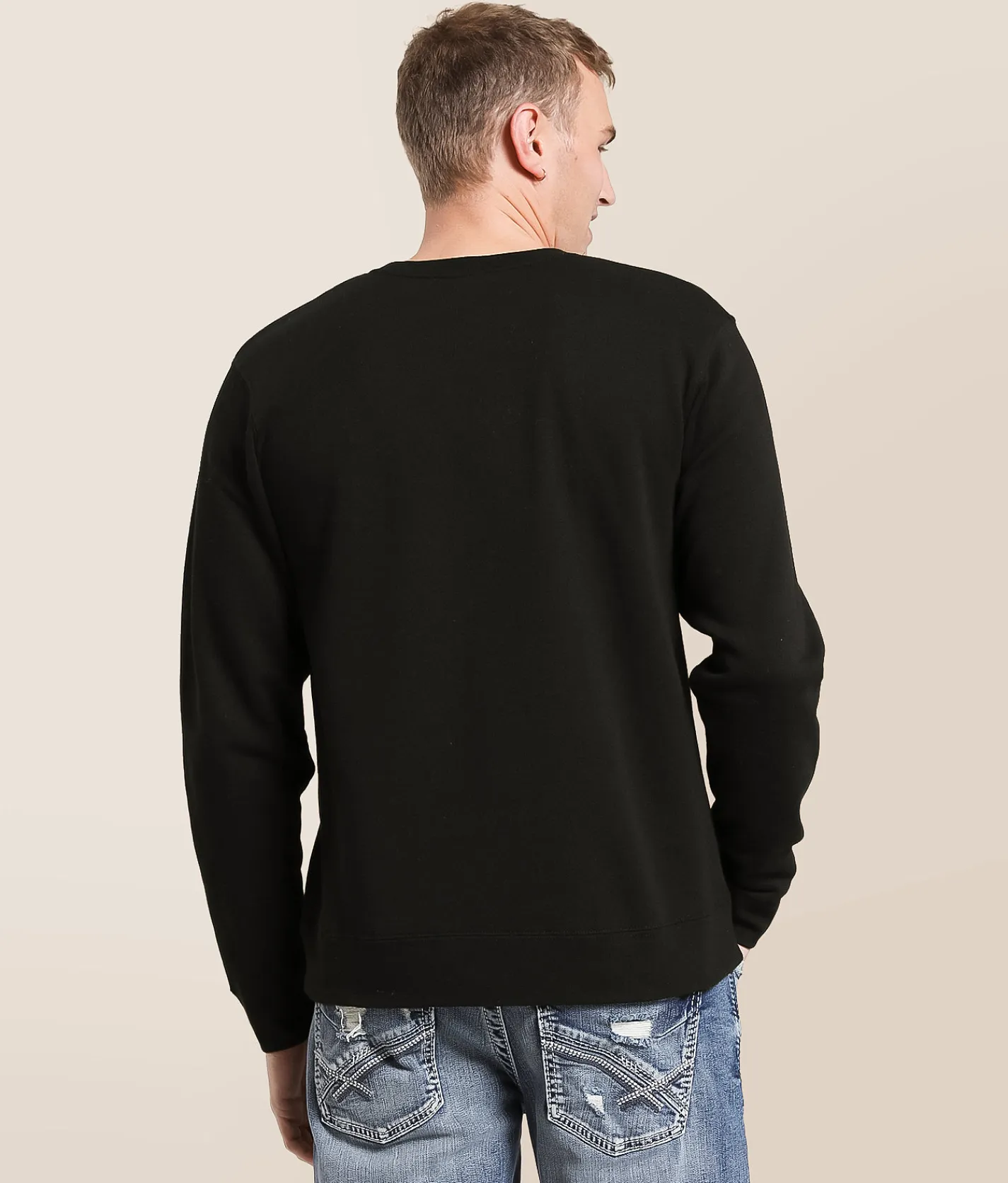 Old Row Camo Pullover Black