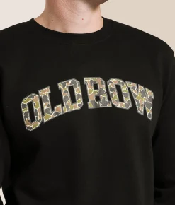Old Row Camo Pullover Black