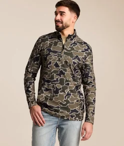 Tops | Funk Lagoon Quarter Zip Pullover Camo