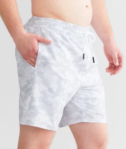 Veece Camo Stretch Swim Trunks Snow Camo Online