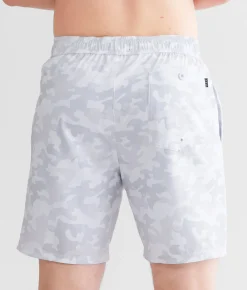 Veece Camo Stretch Swim Trunks Snow Camo Online