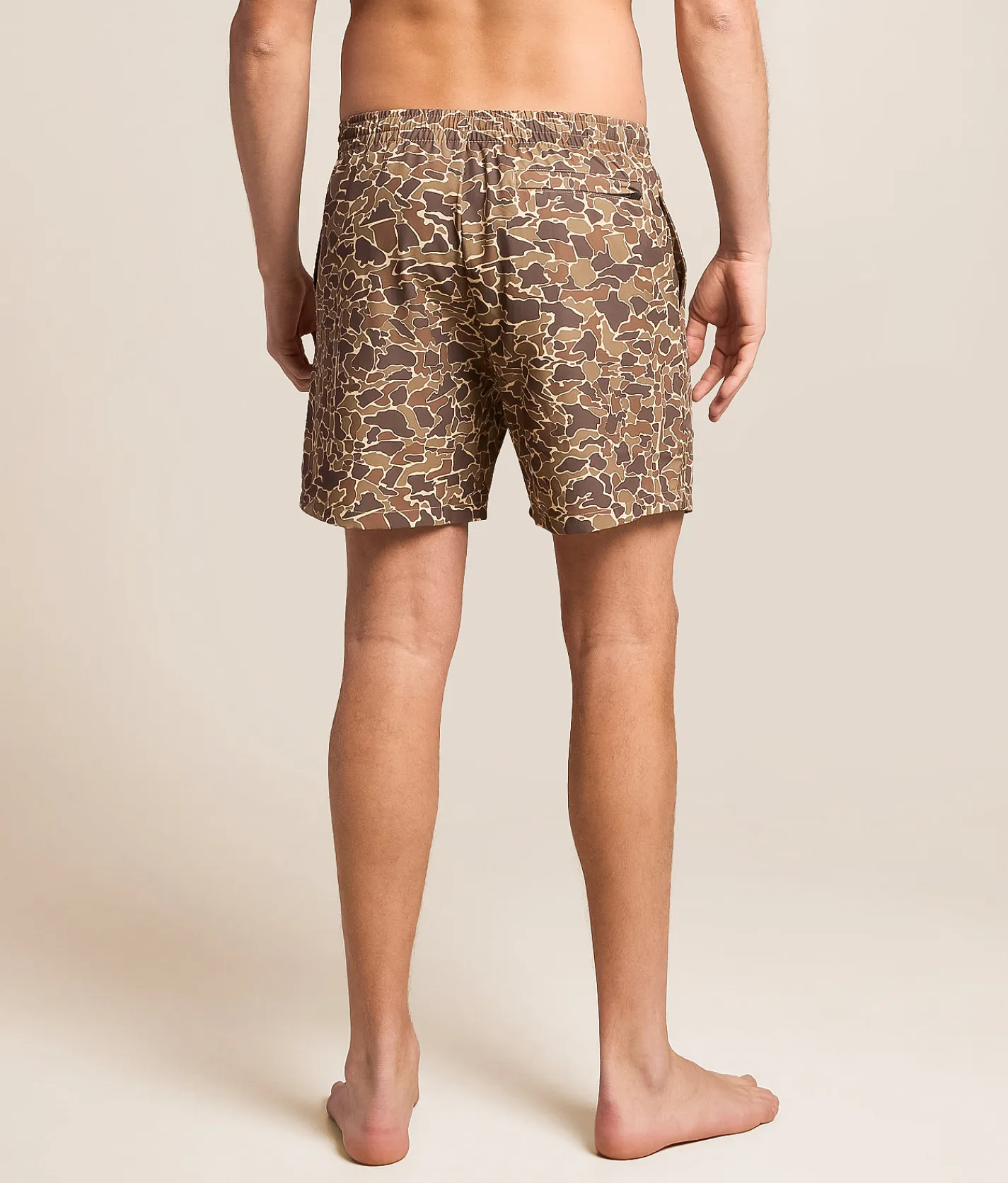 Bottoms|Swimwear | Old Row Stretch Swim Trunks Camo