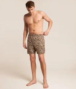 Bottoms|Swimwear | Old Row Stretch Swim Trunks Camo