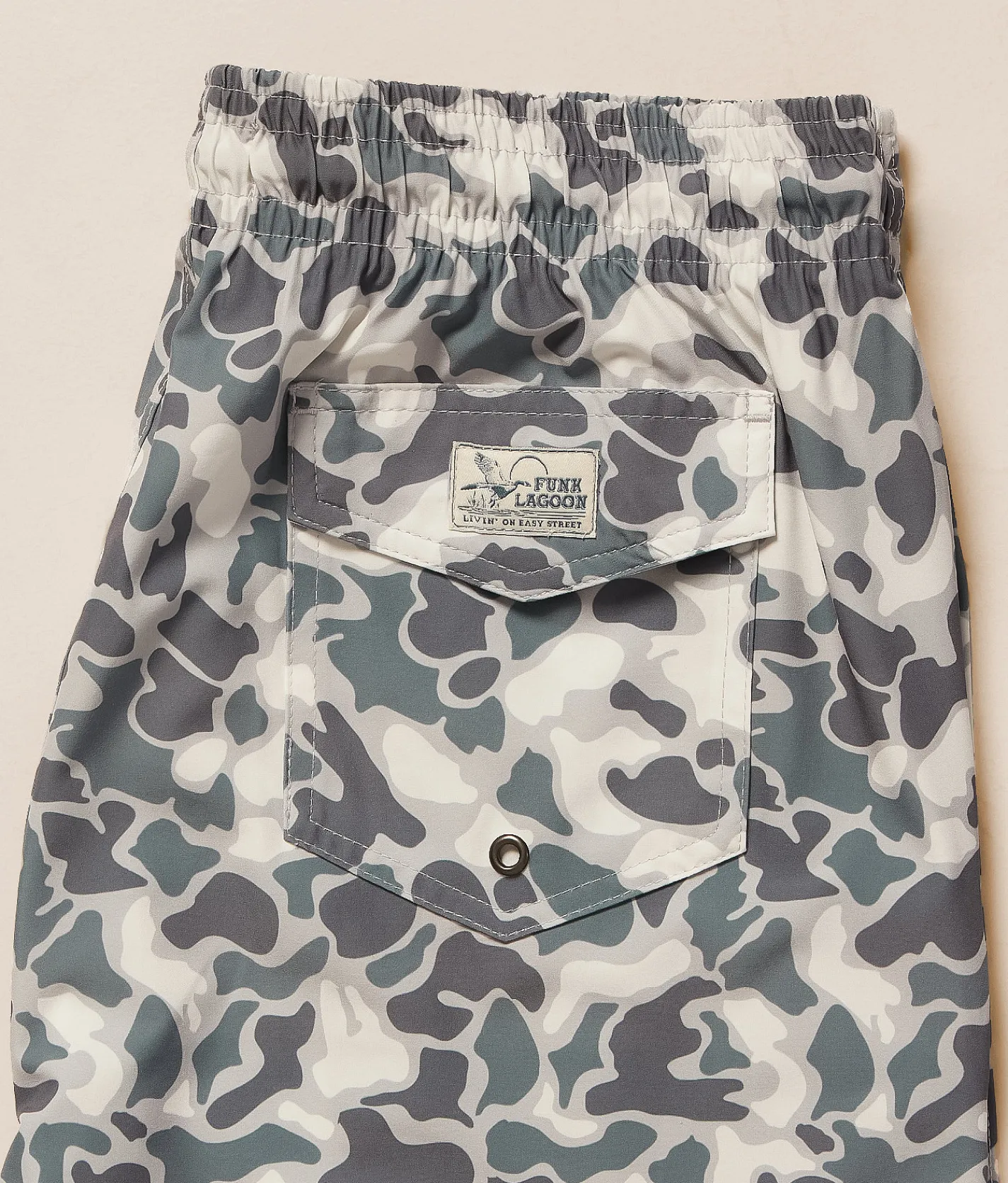 Funk Lagoon Camo Stretch Swim Trunks Grey Camo Outlet