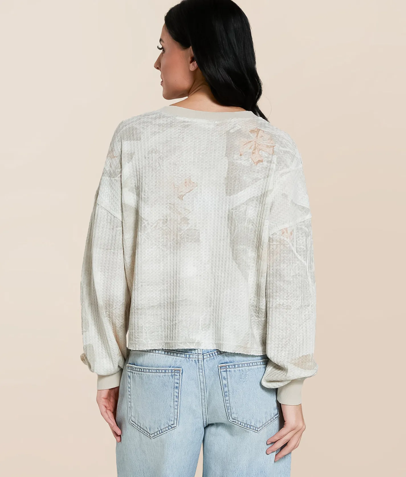 Gilded Intent Waffle Cropped Thermal Camo Best